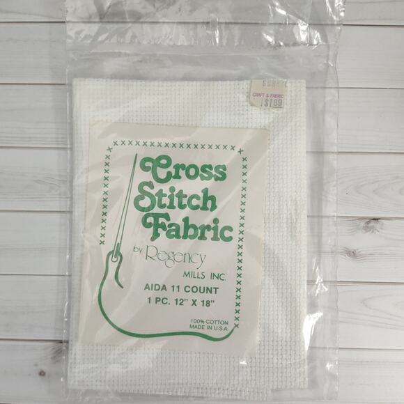 Regency Mills Cross Stitch Fabric White 11 Count 1 Piece 12 x 18 - Picture 1 of 2